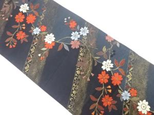 枝垂れ桜模様織り出し　袋帯